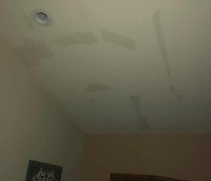 bedroom ceiling damaged