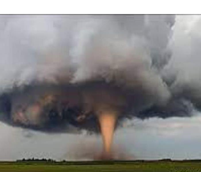 tornado in a open field